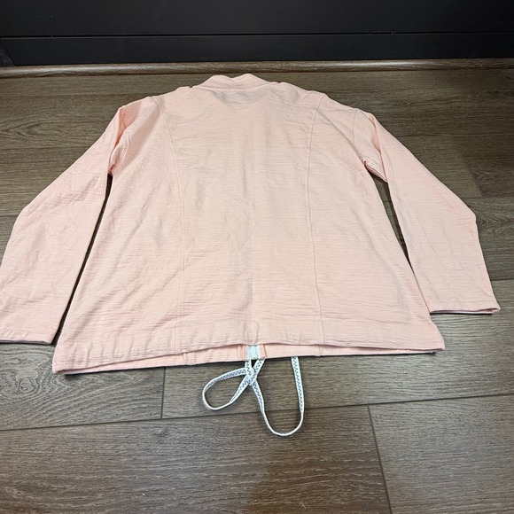 T by Talbots Women's Cozy Crush Drawstring Waist Jacket NWT Large UPF 50+ Zip - Picture 10 of 12